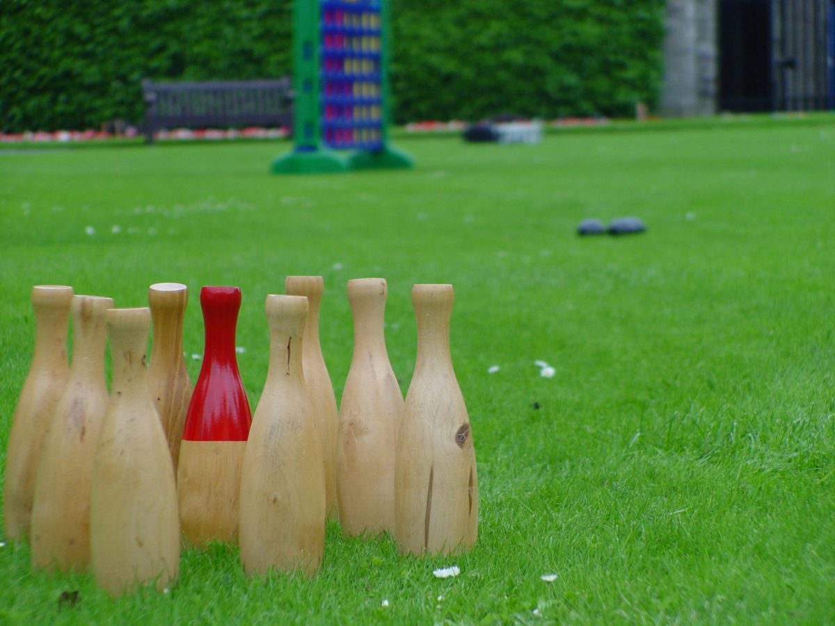 Skittles1 - Premier Disco Scotland Giant skittles hire Scotland — Premier Disco oversized wooden pins and ball