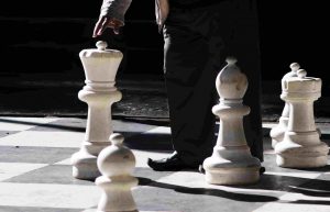 Giant-Chess - Premier Disco Scotland Giant chess hire Scotland — giant chessboard and pieces set up at an event