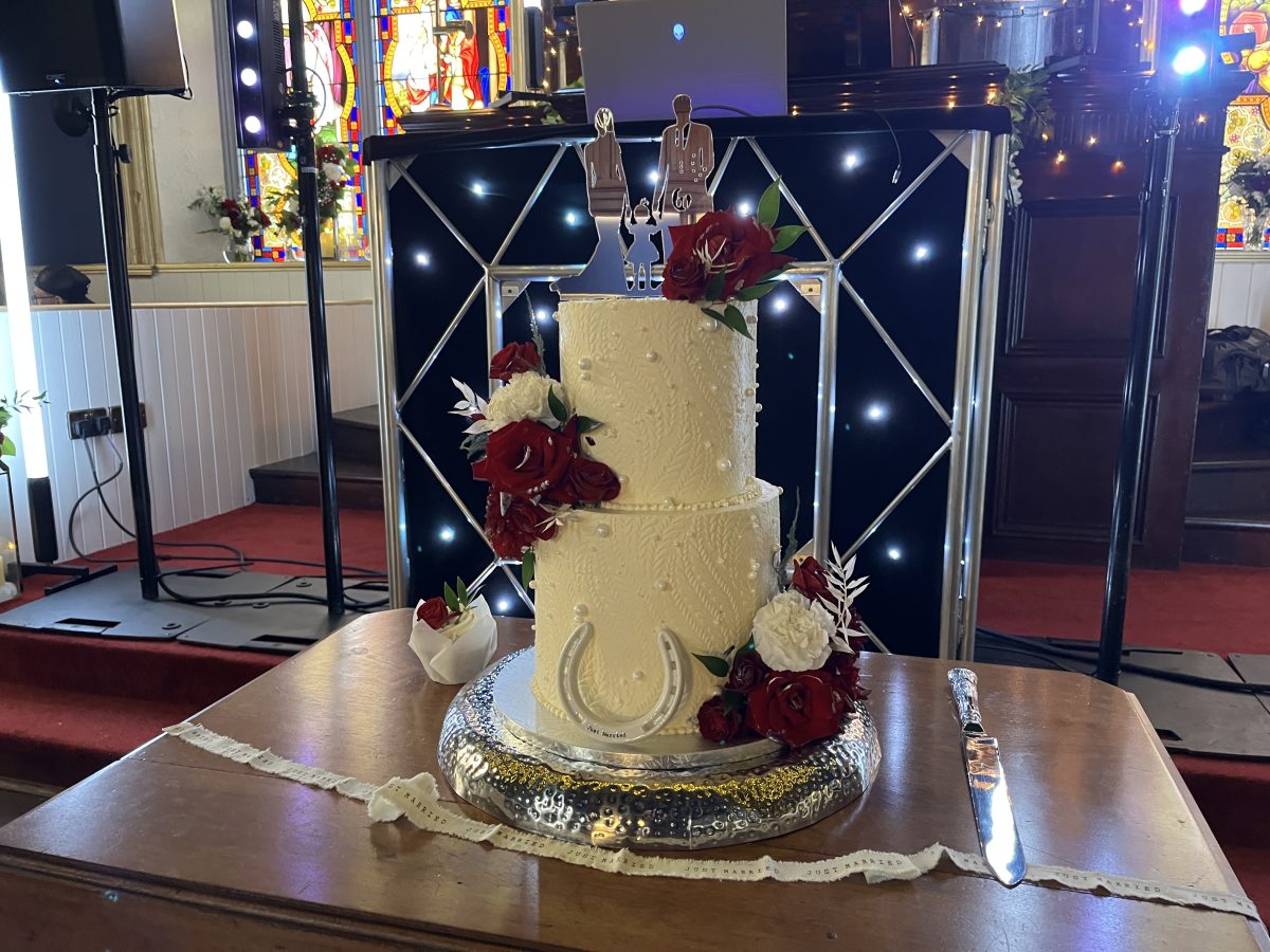 Wedding cake at The Harbour Chapel Dunbar