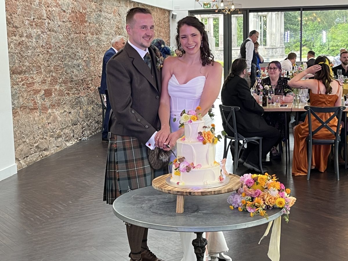 Cake cutting at a Restoration Yard event, Dalkeith Country Park