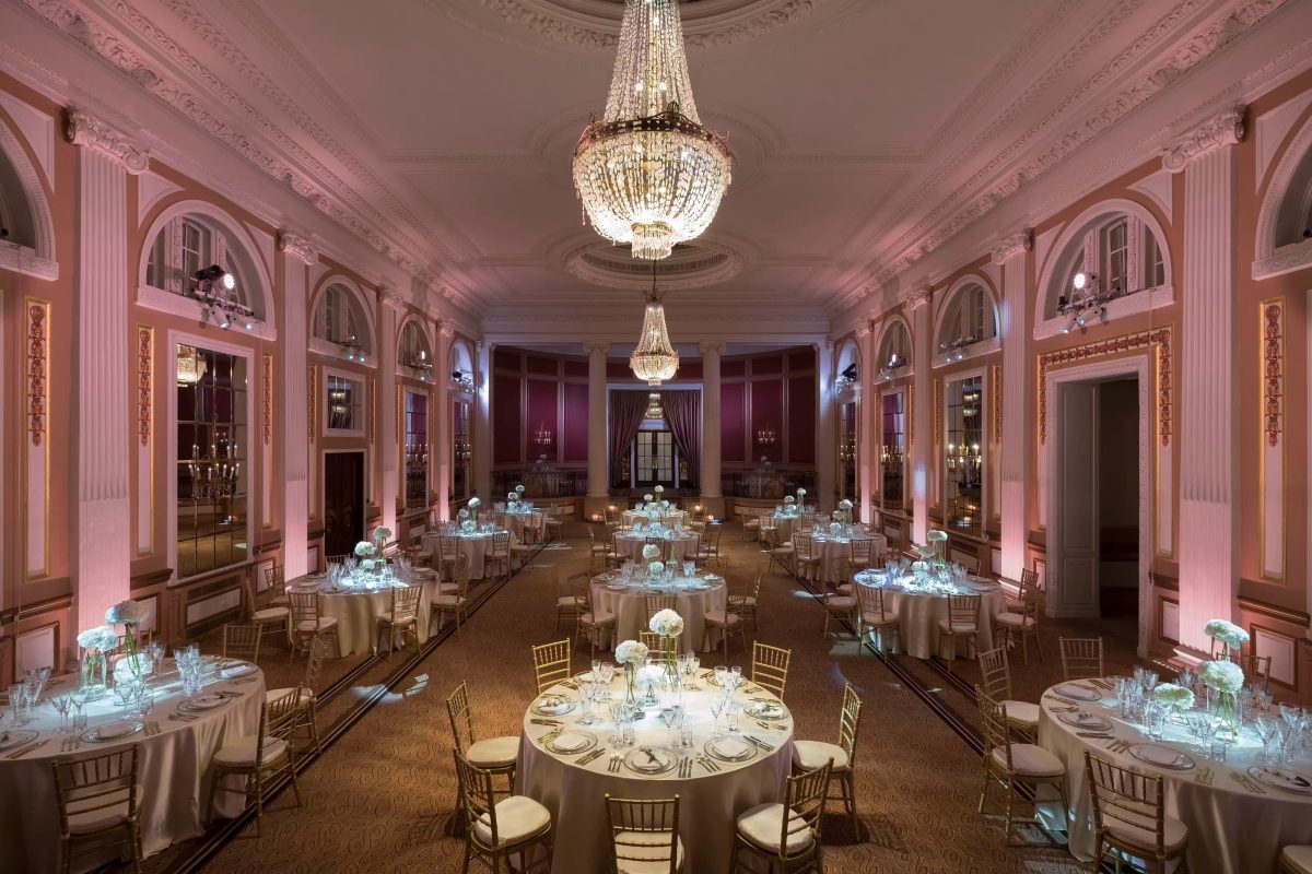 The Ballroom at Gleneagles Hotel, set up for a formal event — the venue we cover as DJ at Gleneagles Hotel