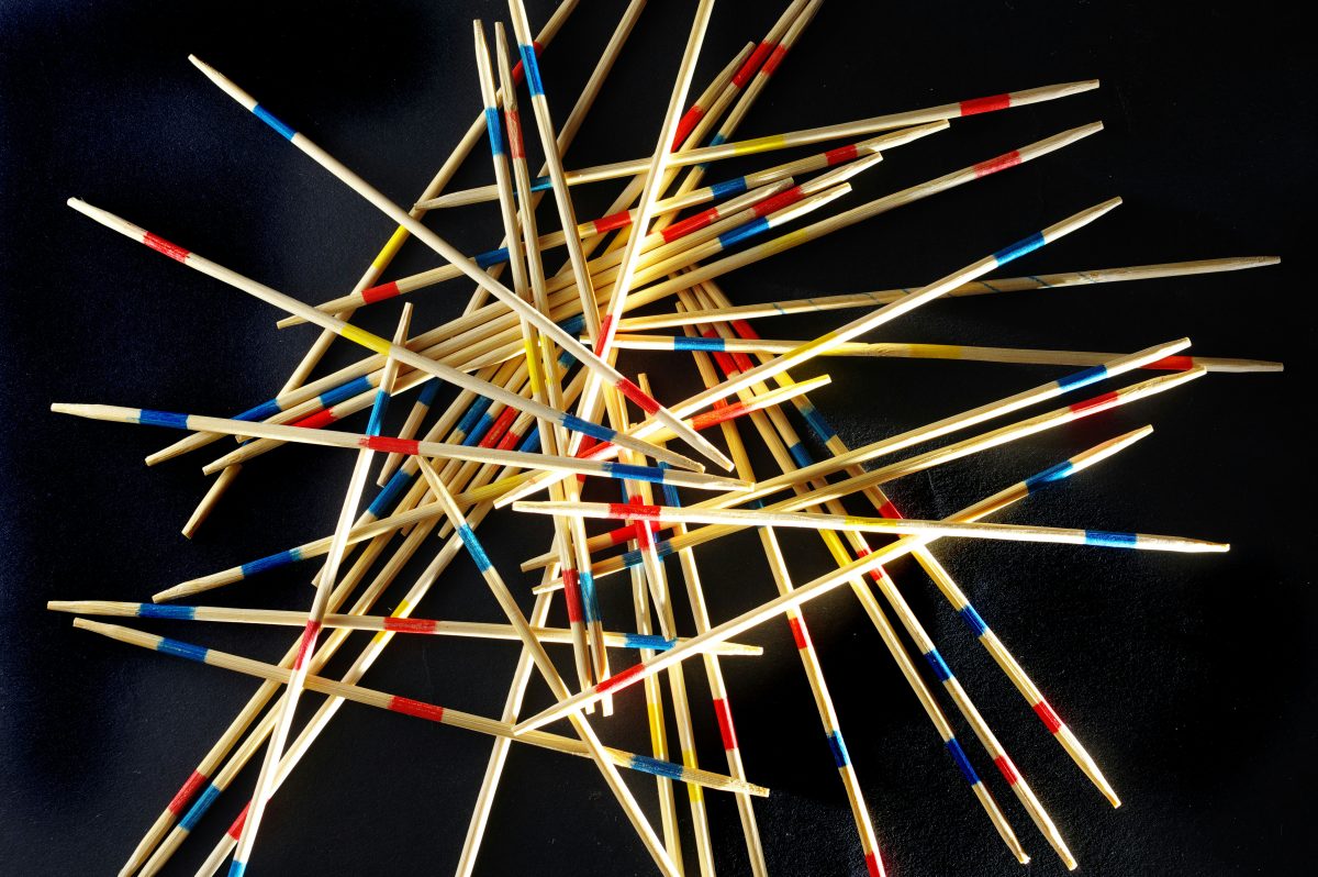 Pick up sticks hire Scotland — scattered pile of sticks