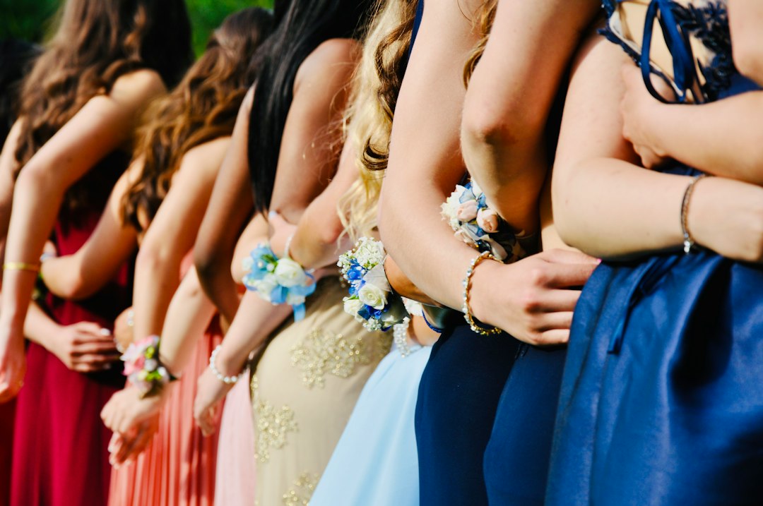 Prom night guests dressed up for a school prom - Premier Disco Scotland Prom DJ Scotland: students dressed up and ready for a school prom
